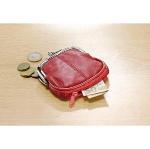 Magnet 3Pagen Kožená peňaženka, červená
