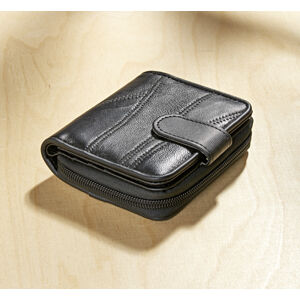 Magnet 3Pagen Patchworková kožená peňaženka čierna