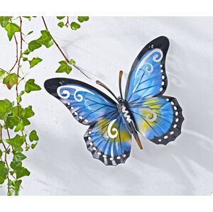 Magnet 3Pagen Kovový motýľ modrá 23x18cm