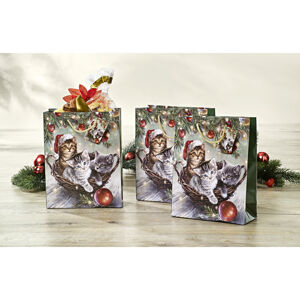 Magnet 3Pagen 3 darčekové tašky "Vianočné mačiatka"