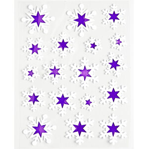 Magnet 3Pagen 18-dielny obraz na okno "Hviezdy" biela/lila