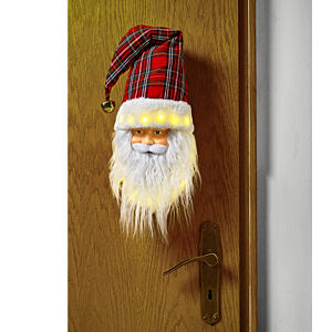 Magnet 3Pagen LED hrajúca hlava Santa Clausa
