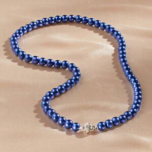 Magnet 3Pagen Perlový náhrdelník modrá dľžka 55cm