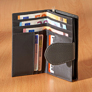 Magnet 3Pagen Kožená peňaženka sivá
