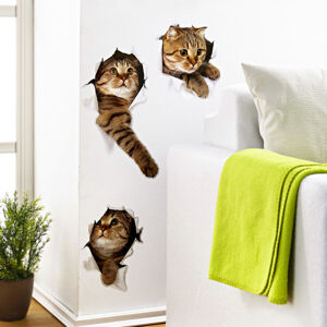 Magnet 3Pagen 3 samolepky na stenu "Mačky"