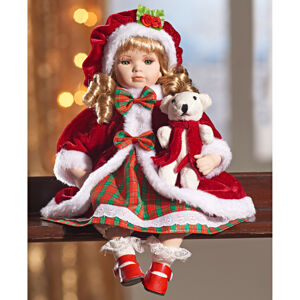 Magnet 3Pagen Porcelánová bábika "Mária" s medvedíkom