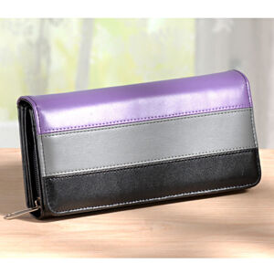 Magnet 3Pagen Dlhá peňaženka "3 farby" fialová-sivá-čierna