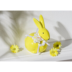 Magnet 3Pagen Veľkonočný zajačik s kvetinou žltá