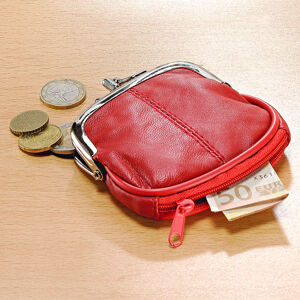 Magnet 3Pagen Kožená peňaženka červená
