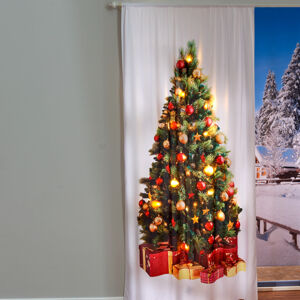 Magnet 3Pagen LED záclona na dvere "Vianočný stromček"