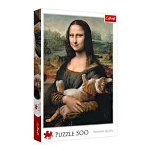 Magnet 3Pagen Puzzle 500 dielikov "Mona Lisa a mačka"